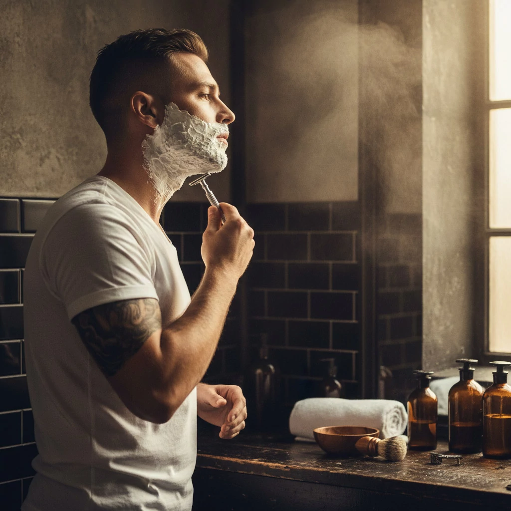 Borbély stílusú borotválkozás és sima arcbőr