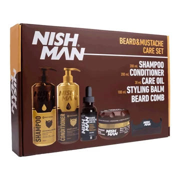 Nish Man Beard & Mustache Care Set (5pcs)