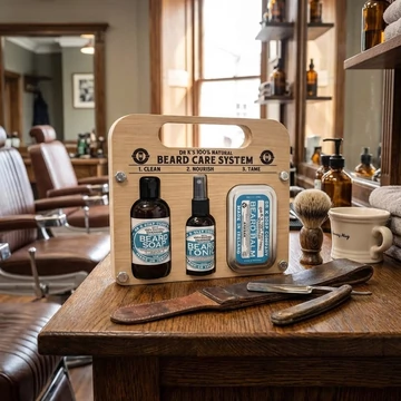 Dr K Beard Care System (Fresh Lime) szakállápoló szett