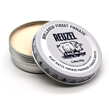 Reuzel Pomade Clay Matte - High Shine, Strong Hold hajformázó 95g
