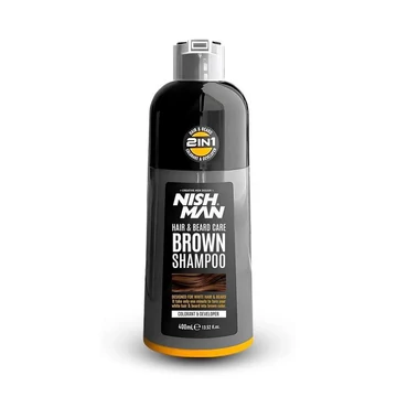 Nish Man Hair &amp; Beard Brown Shampoo