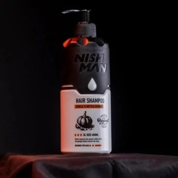 Nish Man Hair Shampoo - Garlic & Nettle XL Size sampon 480ml