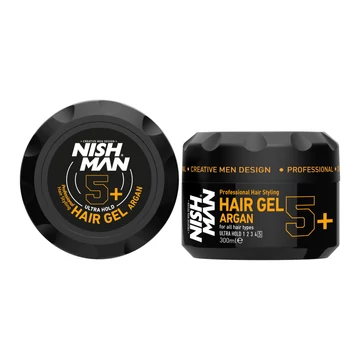 Nish Man hajformázó zselé 5+ Ultra Hold Argan 300ml
