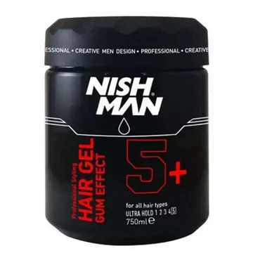 Nish Man hajformázó zselé 5+ Ultra Hold Argan Gum Effect 750ml
