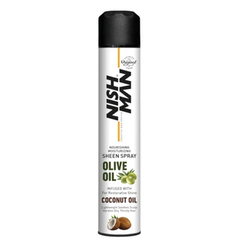 Nish Man Olive Oil - Coconut Oil tápláló hajfény spray 400ml