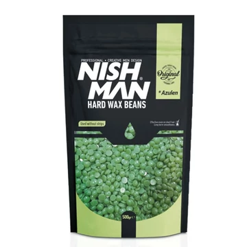 Nish Man Professional Hard Wax Beans Green gyanta 500g
