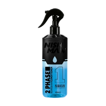 Nish Man 2 Phase szakáll és haj kondicionáló Keratin Complex 400ml