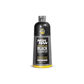 Nish Man Hair &amp; Beard Black Shampoo 400ml
