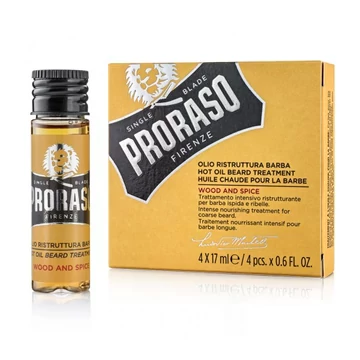 Proraso Beard Hot Oil Treatment Wood &amp; Spice kezelés (4 x17ml)
