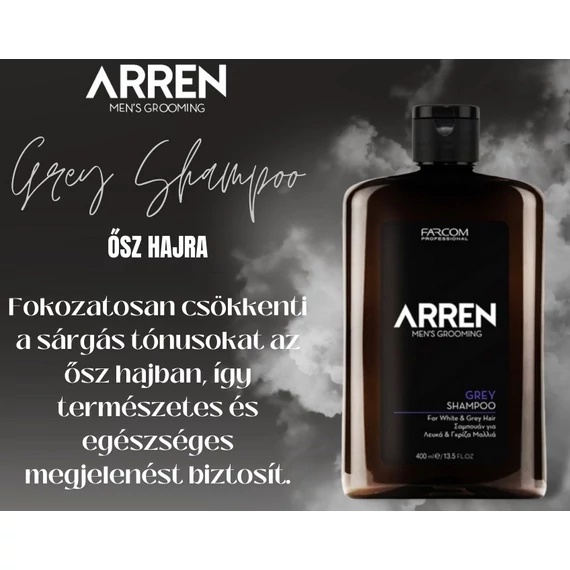 Arren Grey őszhajra való sampon férfiak számára 400ml        