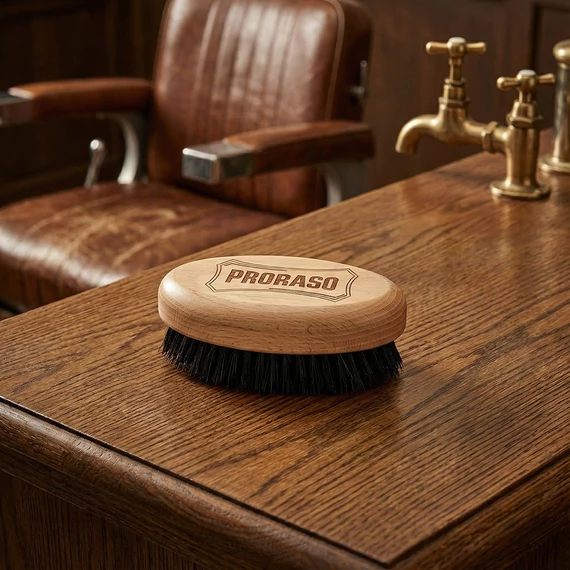 Proraso Old Style Military Beard Brush szakállkefe fa nyéllel és vaddisznó sörtékkel