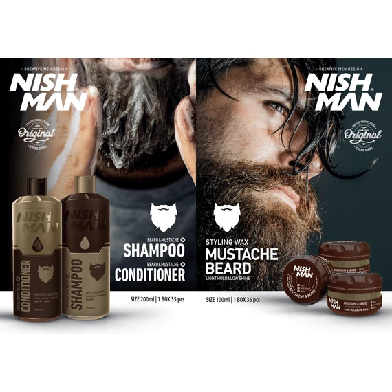 Nish Man Beard & Mustache szakáll és bajusz balzsam 200ml