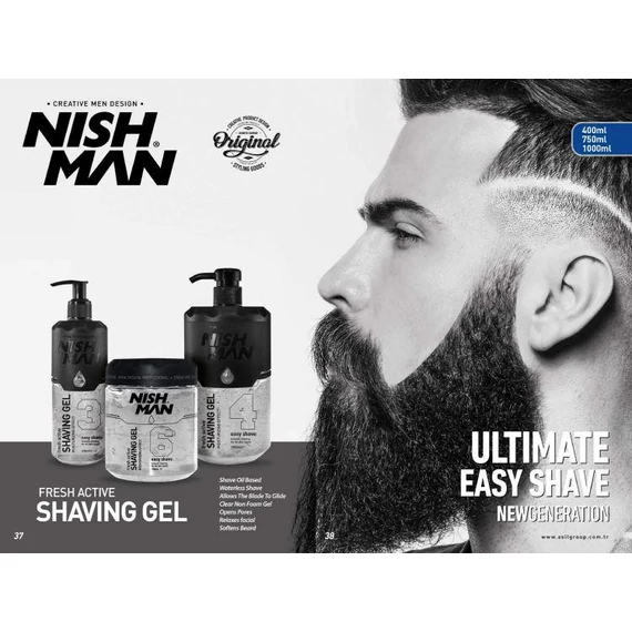 Nish Man Fresh Active (Clear) borotvagél 400ml