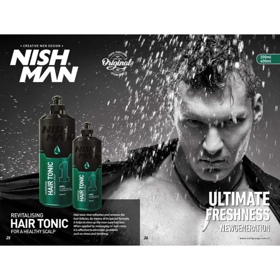 Nish Man Revitalizing hajtonik 400ml