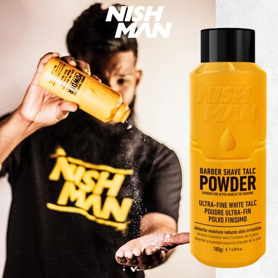 Nish Man Barber Talc hintőpor 180g