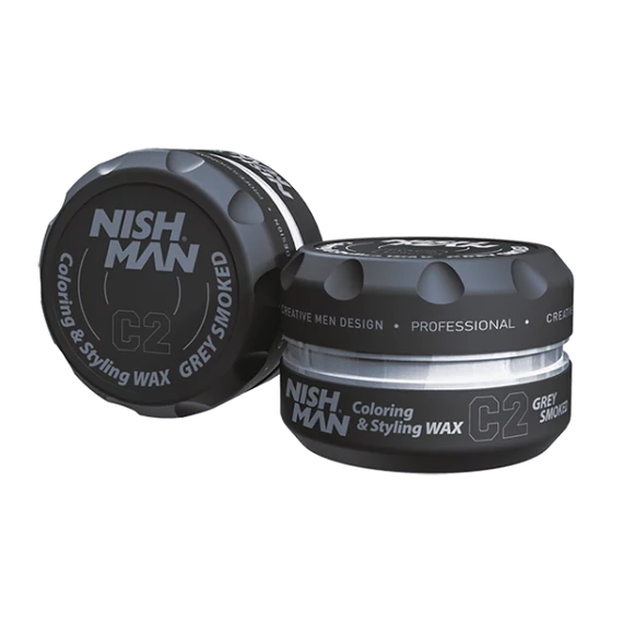 Nish Man hajformázó és színező wax (C2) szürke 100ml