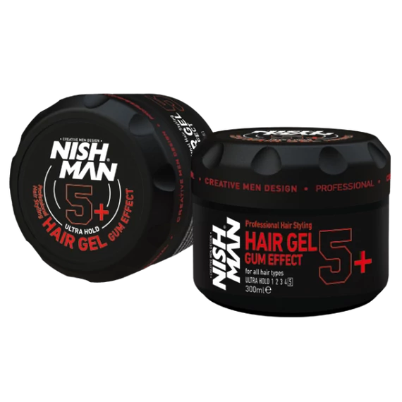 Nish Man hajformázó zselé 5+ Ultra Hold Argan Gum Effect 300ml
