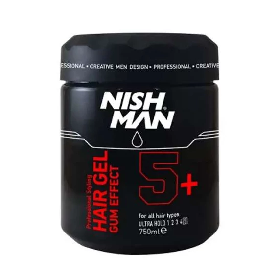 Nish Man hajformázó zselé 5+ Ultra Hold Argan Gum Effect 750ml
