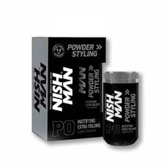 Nish Man Mattifying Extra Volume Powder Light Control (P0) hajformázó por 20 g