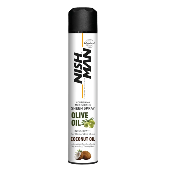 Nish Man Olive Oil - Coconut Oil tápláló hajfény spray 400ml