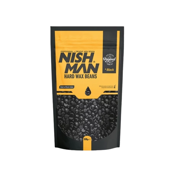 Nish Man Professional Hard Wax Beans Black gyanta 500g