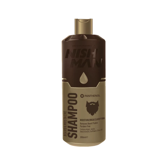 Nish Man Beard & Mustache szakáll és bajusz sampon 200ml