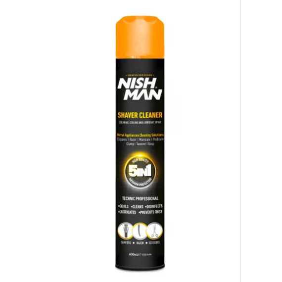Nish Man Shaver Cleaner Lemon gép tisztító 5 az 1-ben spray 769ml (Pro Size)
