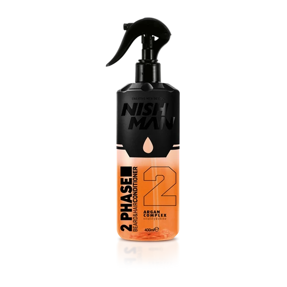 Nish Man 2 Phase szakáll és haj kondicionáló Argan Complex 400ml 