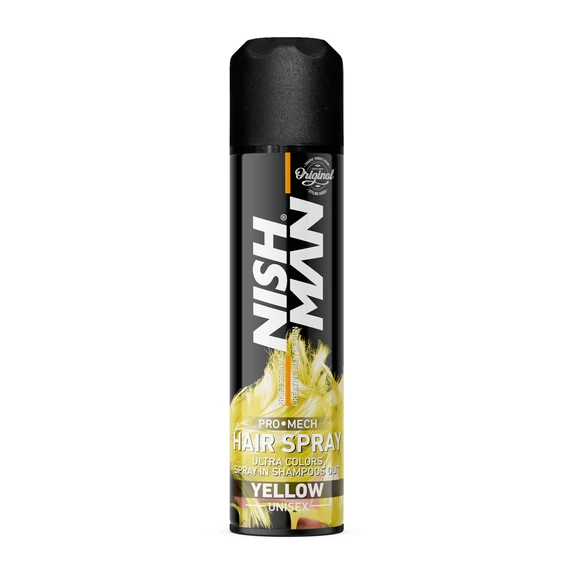 Nish Man Pro Mech sárga ideiglenes hajszínező spray 150ml
