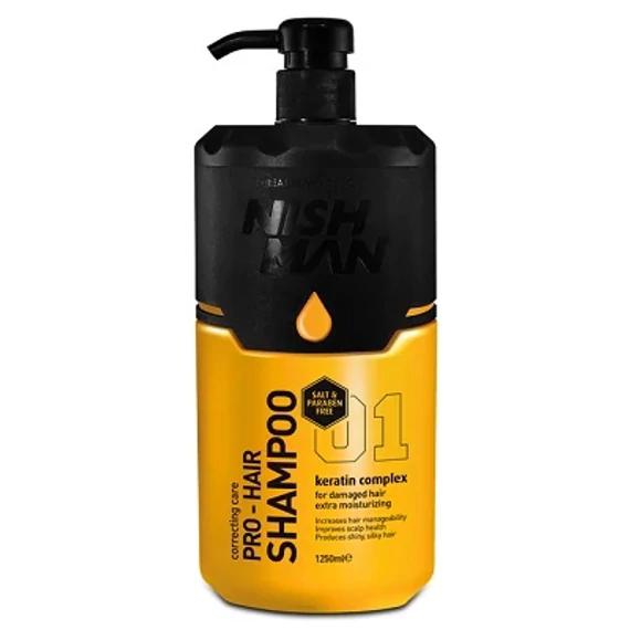 Nish Man Pro-Hair sampon keratin komplex-szel 1250ml
