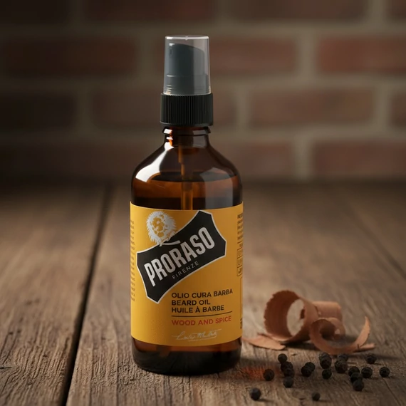 Proraso Wood & Spice szakállolaj 100ml üvegben